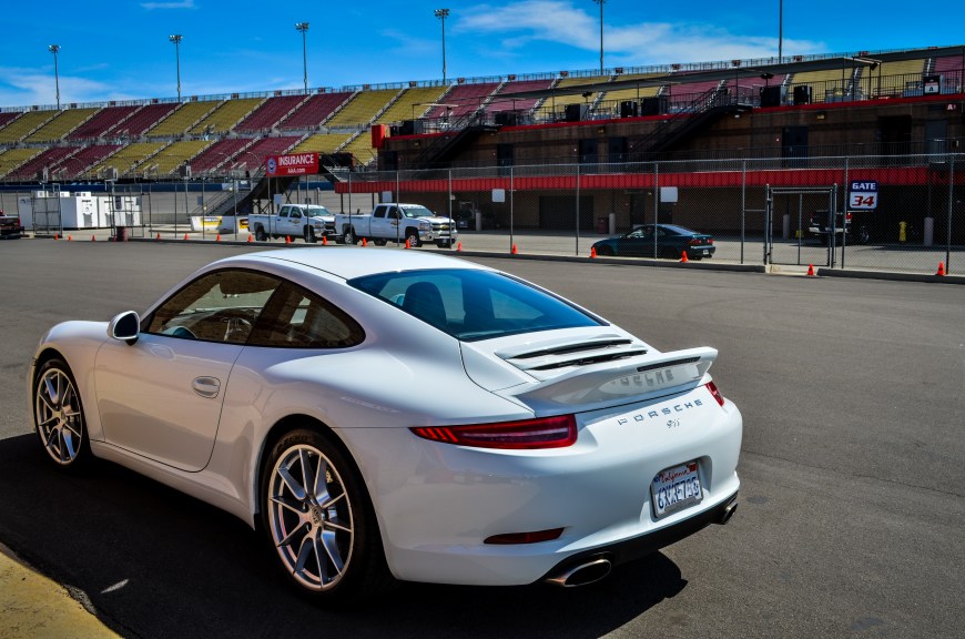 There were about 4 Porsche 911's rolling around the paddock this weekend, including this white one, sitting pretty at the end of Garage 2.