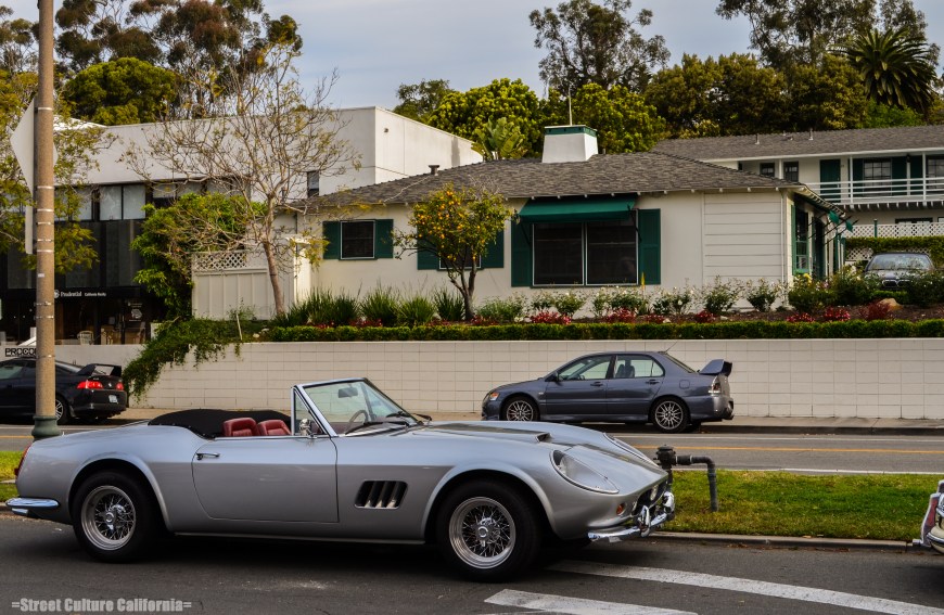 In addition to new ferrari's, there were some classics; including this amazing looking 250 Spider.