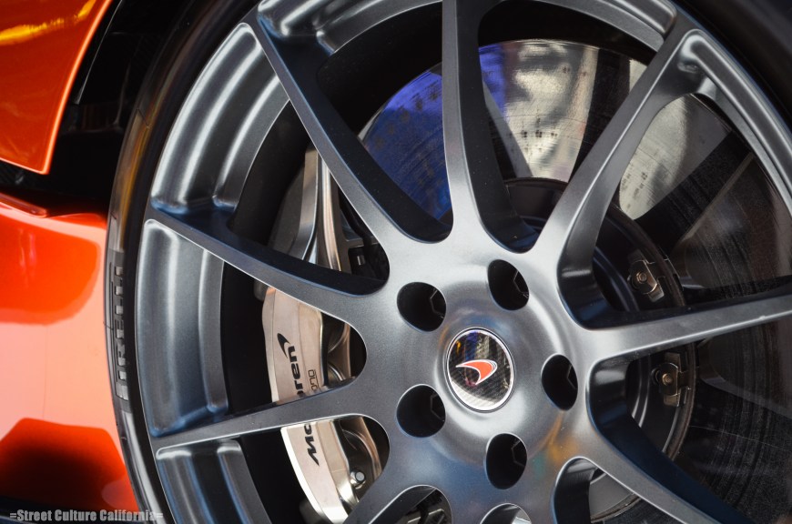 These 390mm disc and massive calipers on the P1 enable the car to brake at an astonishing 2g's.