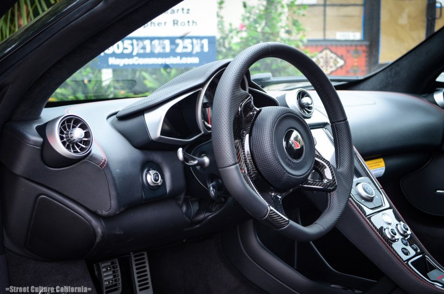The interior looks again, similar to the P1, but somehow I think the MP4-12c's interior is better thought out than the P1 and doesn't give the impression that is was just thrown together.
