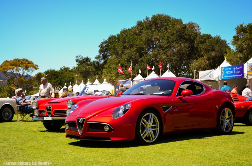 Although I'm not the biggest fan of Alfa Romeo, This 8c is one of the most beautiful cars ever made. This car is a dream car for sure. Next to it, was also a classic Alfa, showing old vs. new design.