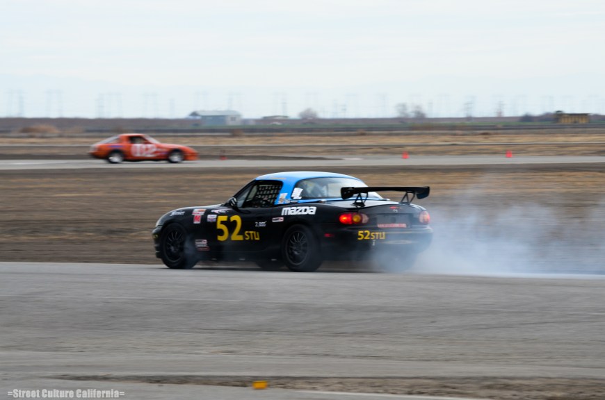 Like any race, there are bound to be a few mishaps...this Miata's engine unfortunately let go nearing the end of the first race.