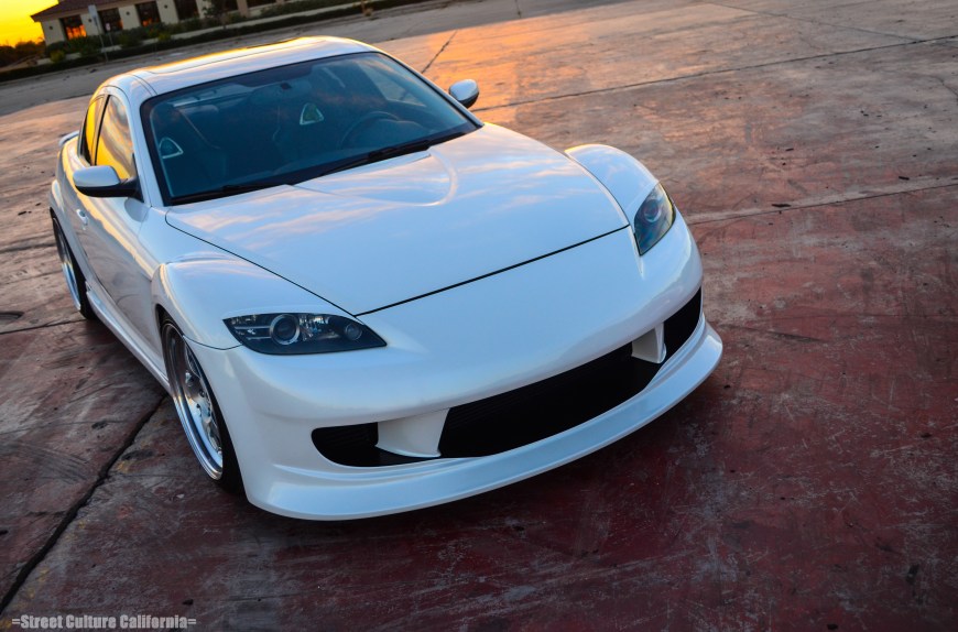 As far as the front end goes, there is a custom painted Vertex front bumper and Rmagic side skirts to give it a very aggressive look