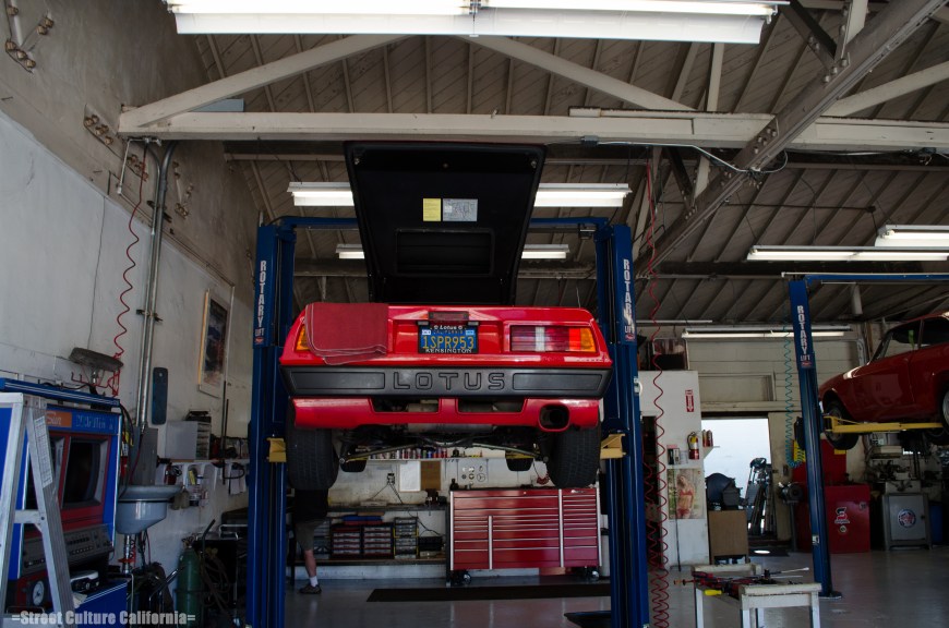 In stereotypical British fashion, the Lotus broke down...