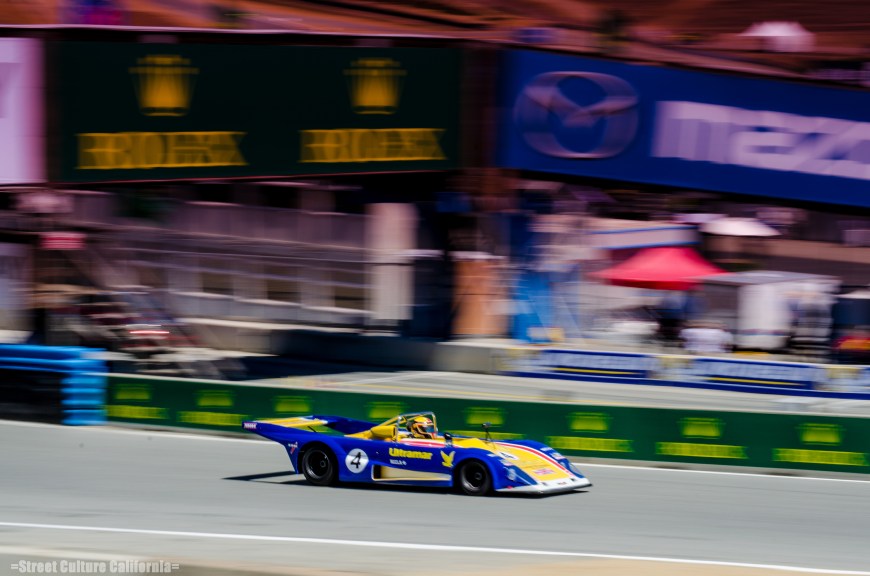 the top speed that I saw that day at the track was 157 MPH on the front straight by a Shadow racecar. (not shown)