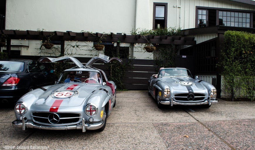 On the short walk from the transit center to the hotel, I passed by some fancy looking 300SL's, one a roadster and the other a gullwing. Both were of concourse condition.